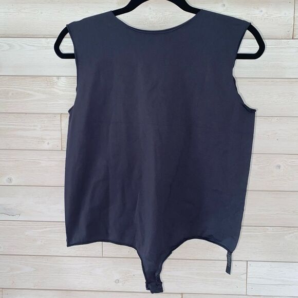 Skims Essential Crew Neck Sleeveless Bodysuit - Onyx - 4x/5x - Picture 2 of 6